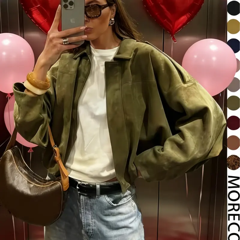 【Black Friday】Women's Loose-Fitting Jacket, Casual Basic Outerwear for Spring & Autumn, Everyday Top, Womenswear, Multiple Colors Available
