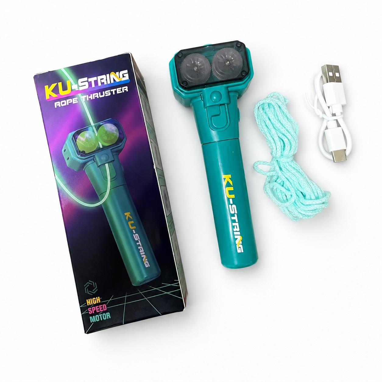 Glowing Gear Electric Rope Launcher, USB Rechargeable High-Speed Motor Magic Floating Rope, Stress Relief Toy, Stress Relief Tools for Kids and Adults, Birthday Gift for Ages 3+