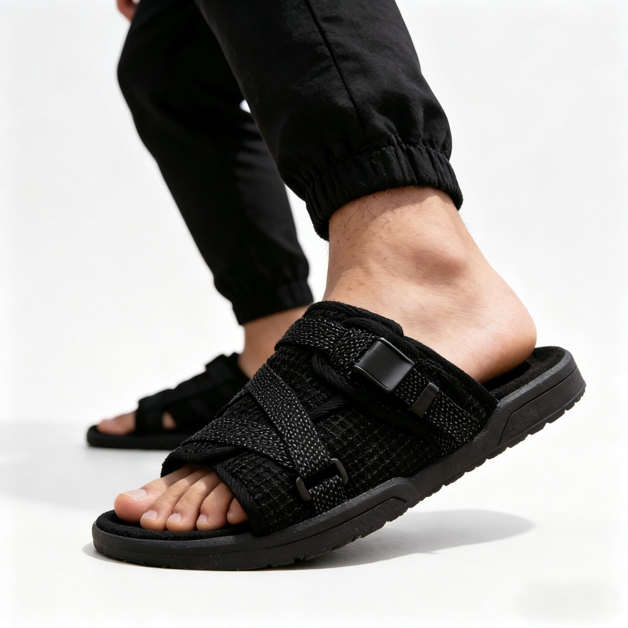 2026 Hottest Summer Men's Slides| Stylish Sneaker Slippers, Adjustable Straps, Arch Support, Slip-Proof & Ultra-Comfortable Footwear