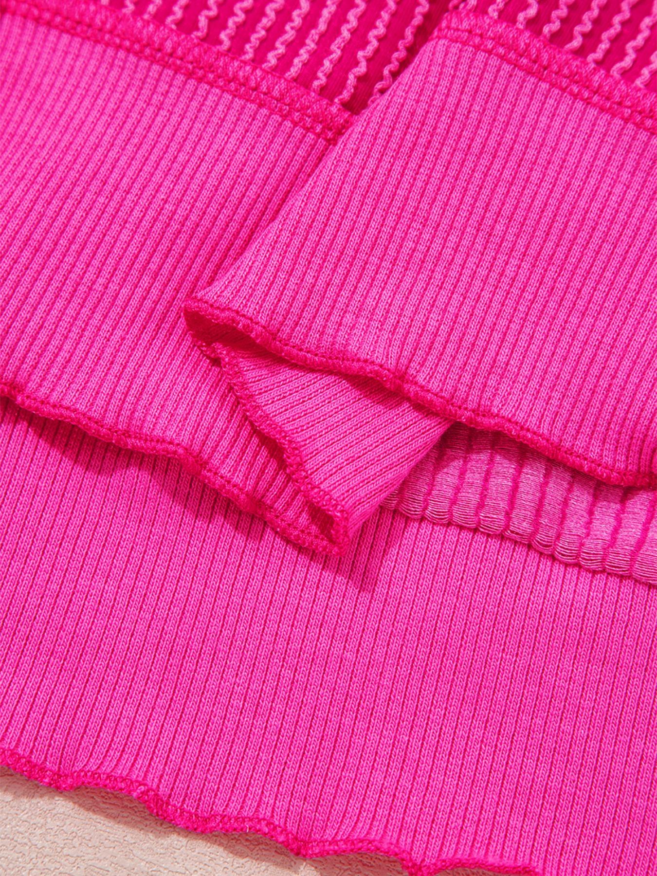 Spring & Fall Casual Women's Solid Color Twisted Ribbed Asymmetrical Hem Loose Drop Shoulder Long Sleeve Knit Top