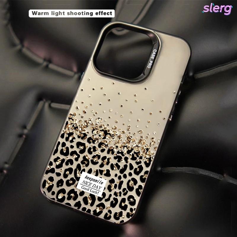 Gradient Gold Foil Leopard Print iPhone Case, Full Protection Anti-Drop Scratch-Resistant, for Apple 17/16/15/14/13/12/11 Pro Max