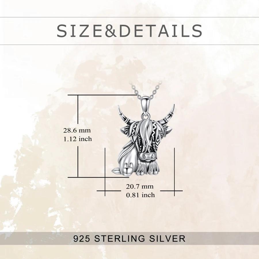 S925 sterling silver women's alpine cow necklace pendant is suitable for all holiday gifts. A must-have product for gifts，cottagecore accessories，vintage-inspired jewelry，everyday jewelry trends，