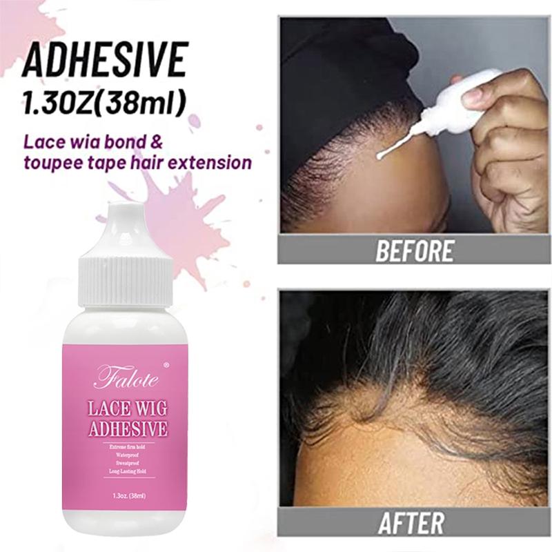 Wig Glue for Front Lace Wig Waterproof Super Hold Hair Glue for Weave, Invisible Hair Bonding Glue, Lace Wig Adhesive, Lace Wig Glue Remover, Lace Melting Band, Elastic Bands for Wigs, HD Wig Cap For Wom