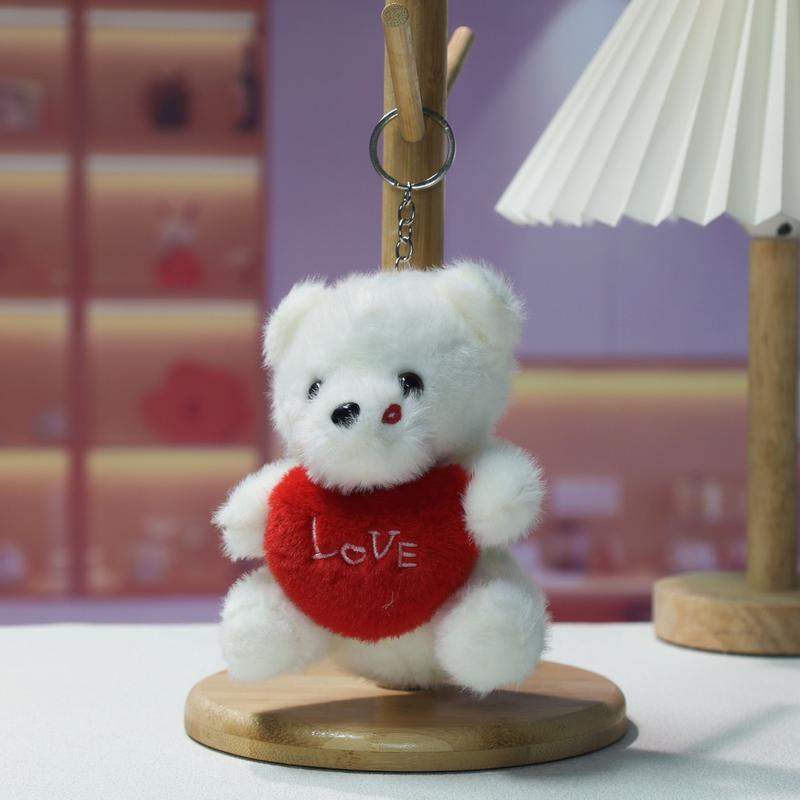1PC Valentine's Day Special: Adorable Mini Teddy Bear Set Soft Adorable Stuffed with 'LOVE' Heart – Sweet Present for Your Loved One