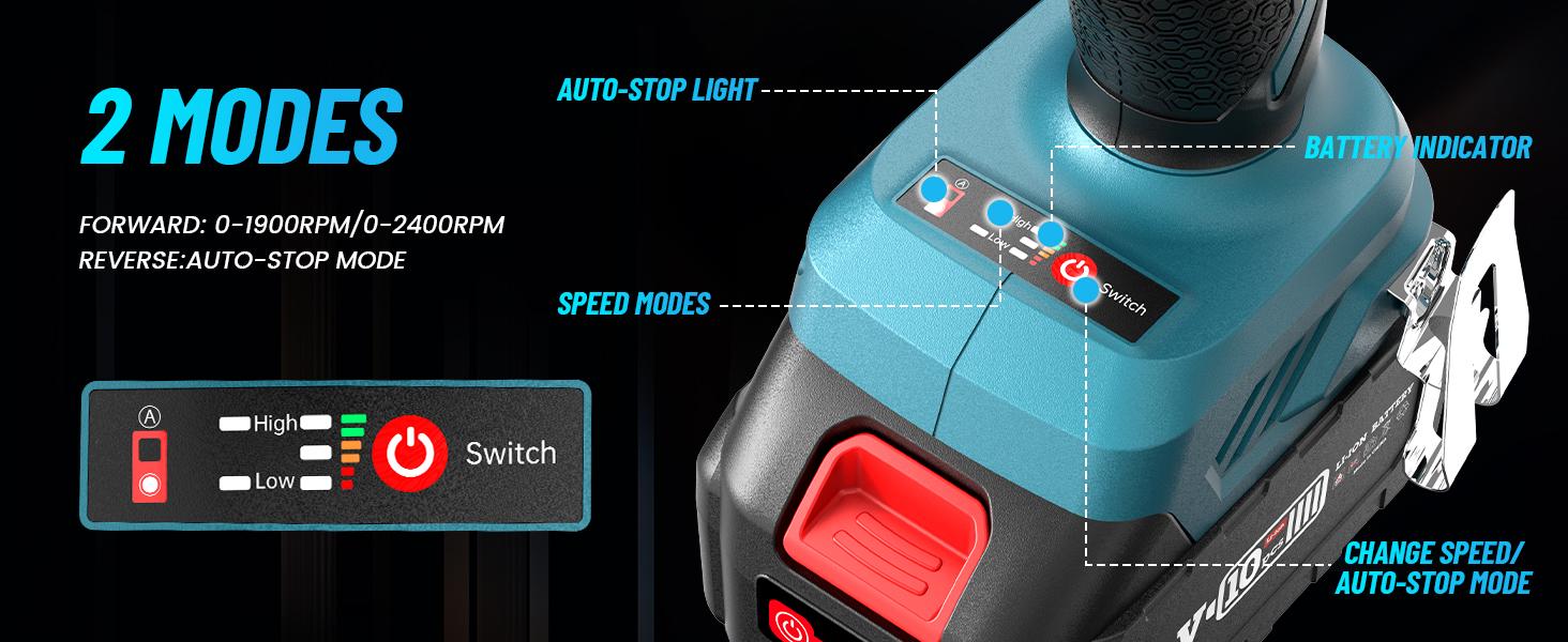 Seesii Cordless Brushless Impact Wrench 1/2 inch, (450N.m) 332Ft-lbs Max Torque Electric Impact Wrench One 4.0Ah Battery, Charger & 4 Sockets, Power Impact Driver for Car Home, Black Friday Deals