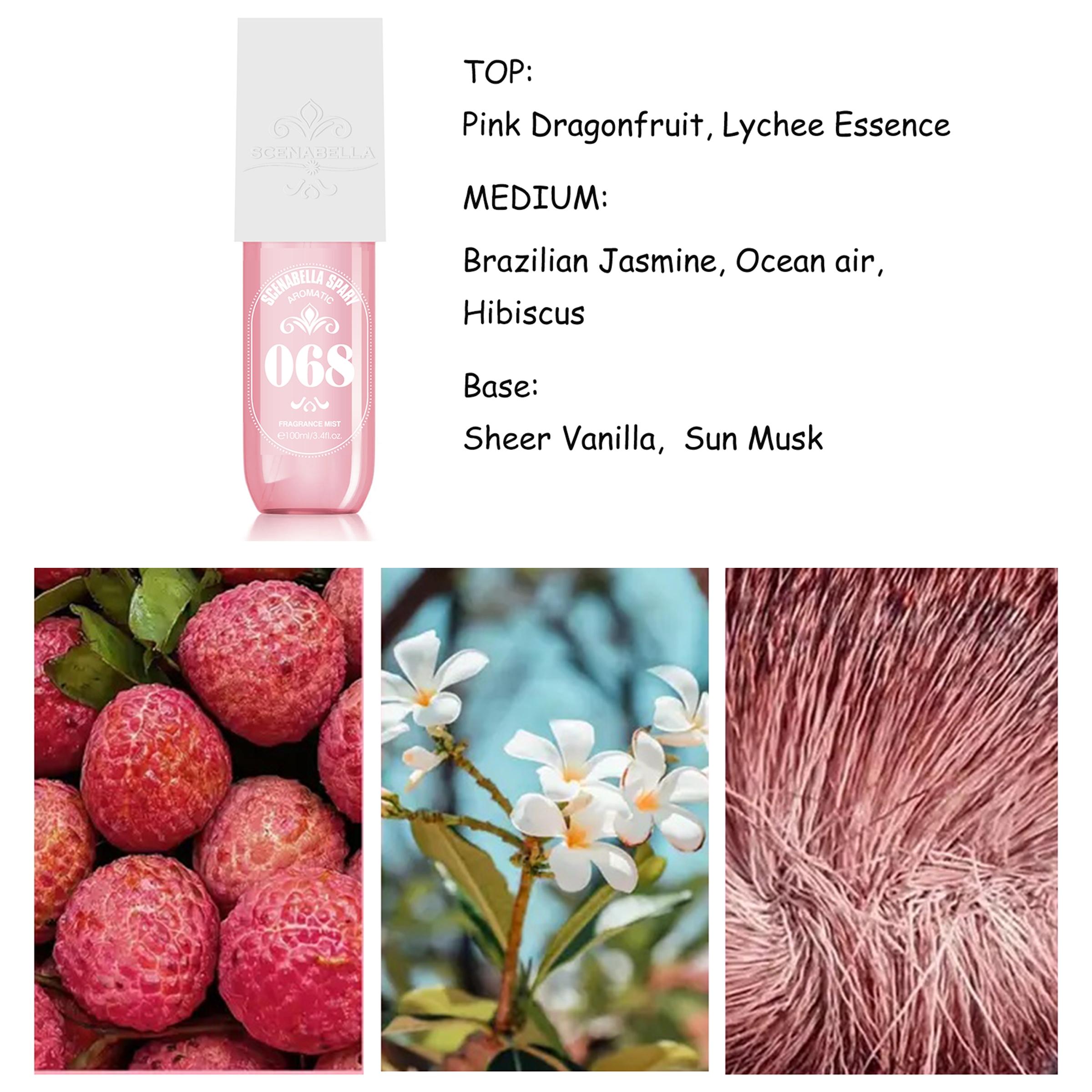 1-4pcs 100ML Floral Eau Perfume Fruity Scented Perfume Spray, Body Hair Mist, Fresh Elegant Long-Lasting Fragrance, Perfect Gift for Girlfriend