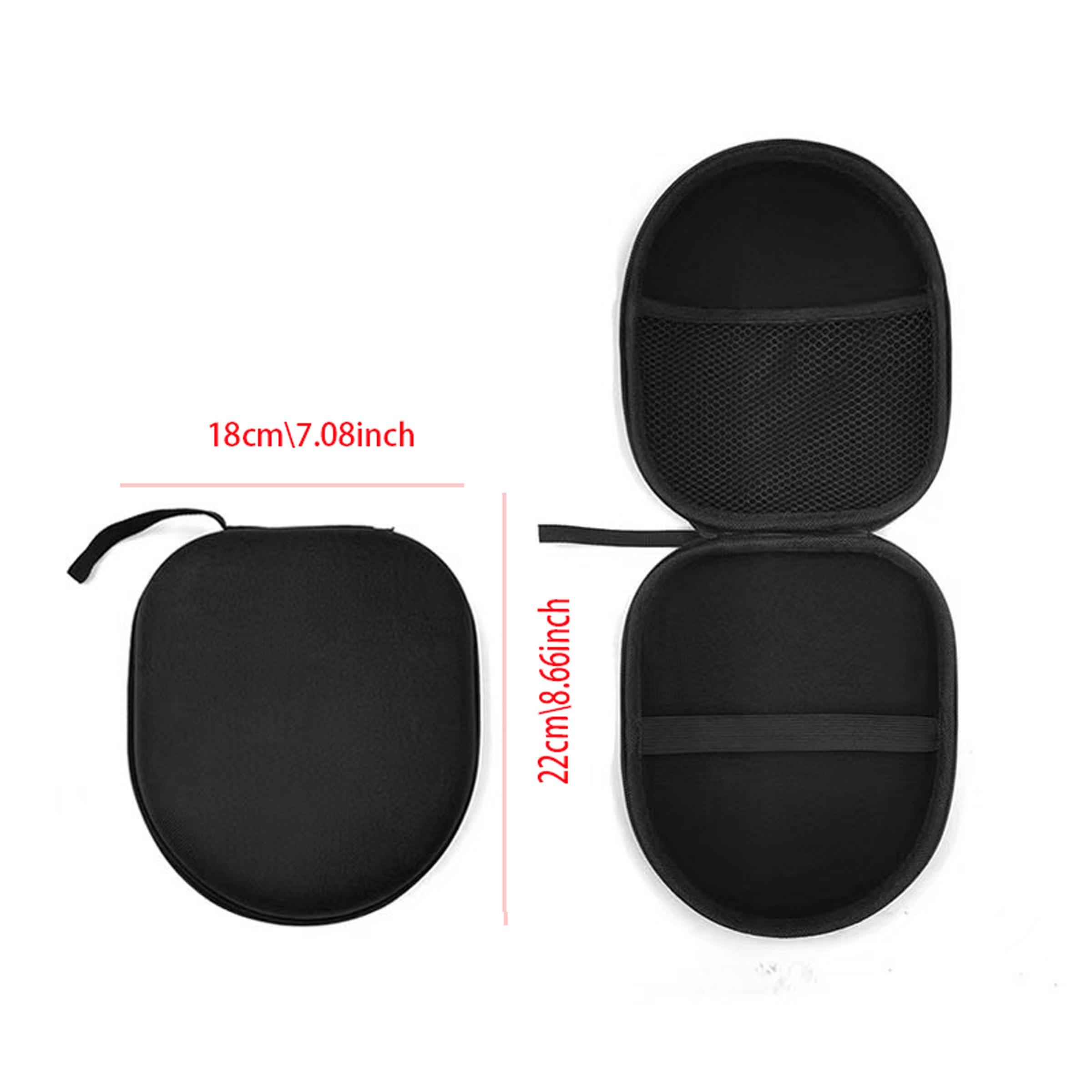 Headphone Storage Case, Portable Scratch-Resistant Hard Shell Earphone Protector, Multi-Device Compatible with Inner Mesh Pocket, Headphone Bag