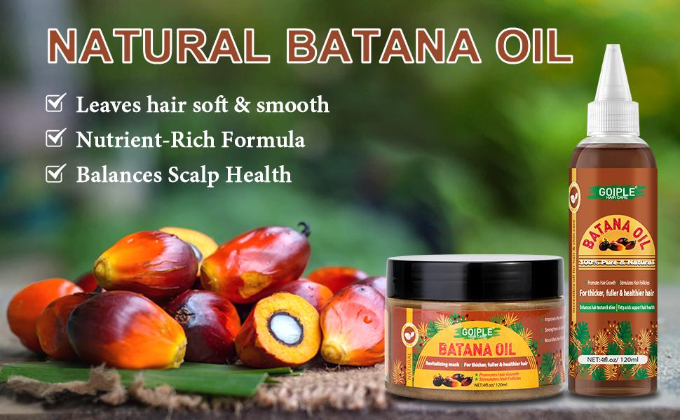 Pure Organic Batana Oil for Hair Growth - Strengthens Hair, Promotes Thicker, Natural Hair Oil Conditioner Deep Conditioning Haircare Moisturizes