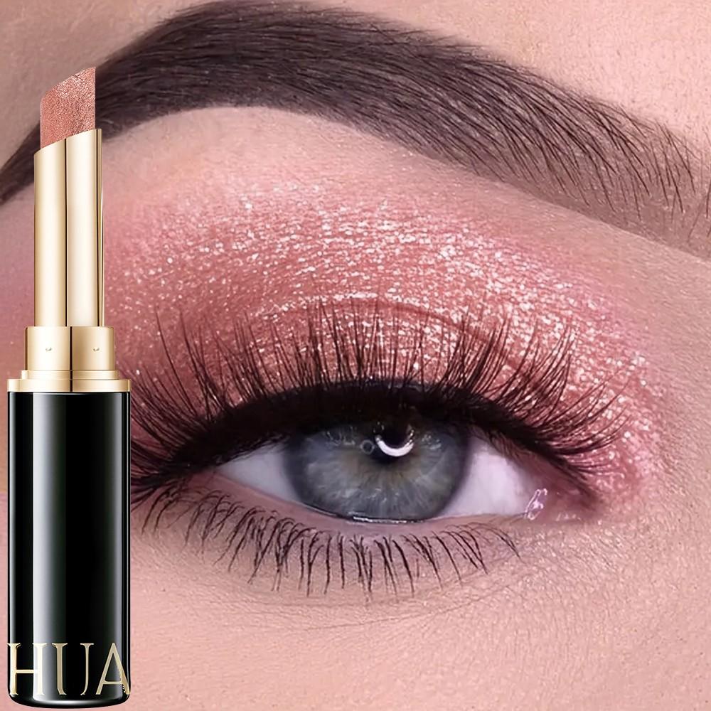 Huasurv Multi-Function Jelly Highlight Eyeshadow Stick, Metallic Shine, Long-Lasting Waterproof for Makeup Beginners