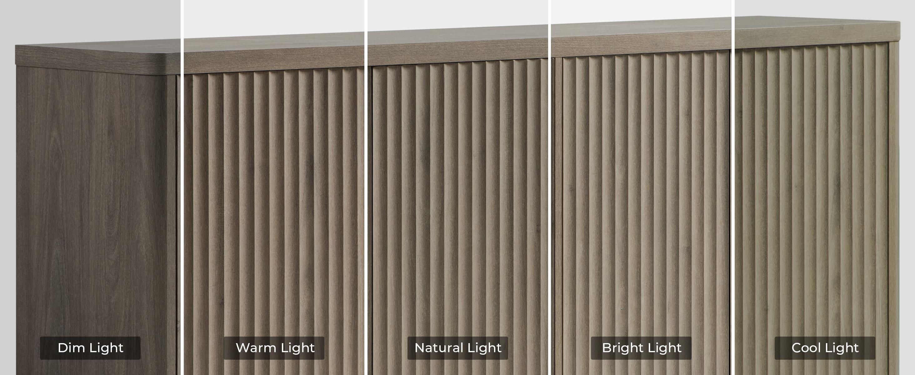 SICOTAS Buffet Cabinet with Storage Accent Sideboard with 4 Doors 66.3" Wide Fluted Credenza Modern Buffet Table Media Console Cabinet Entryway Cabinets for Living Room Kitchen Dining Room Hallway, Minimalist and Practical