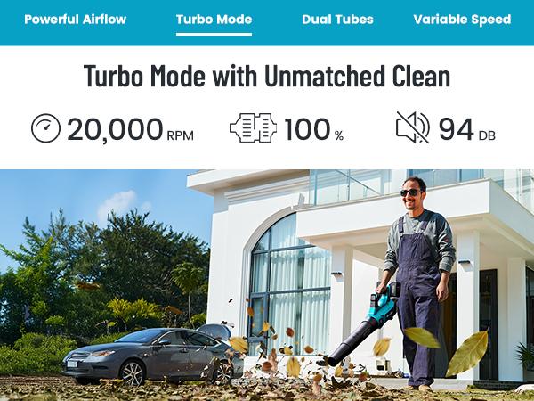 Seesii 40V Cordless Electric Leaf Blower/Snow Blower Cordless, 680CFM/210MPH Brushless Motor with 2 * 5200 mAh Batteries and 2*Chargers, Variable Speed Control & Turbo Button, Electric Blower for Lawn Care/Debris/Dust