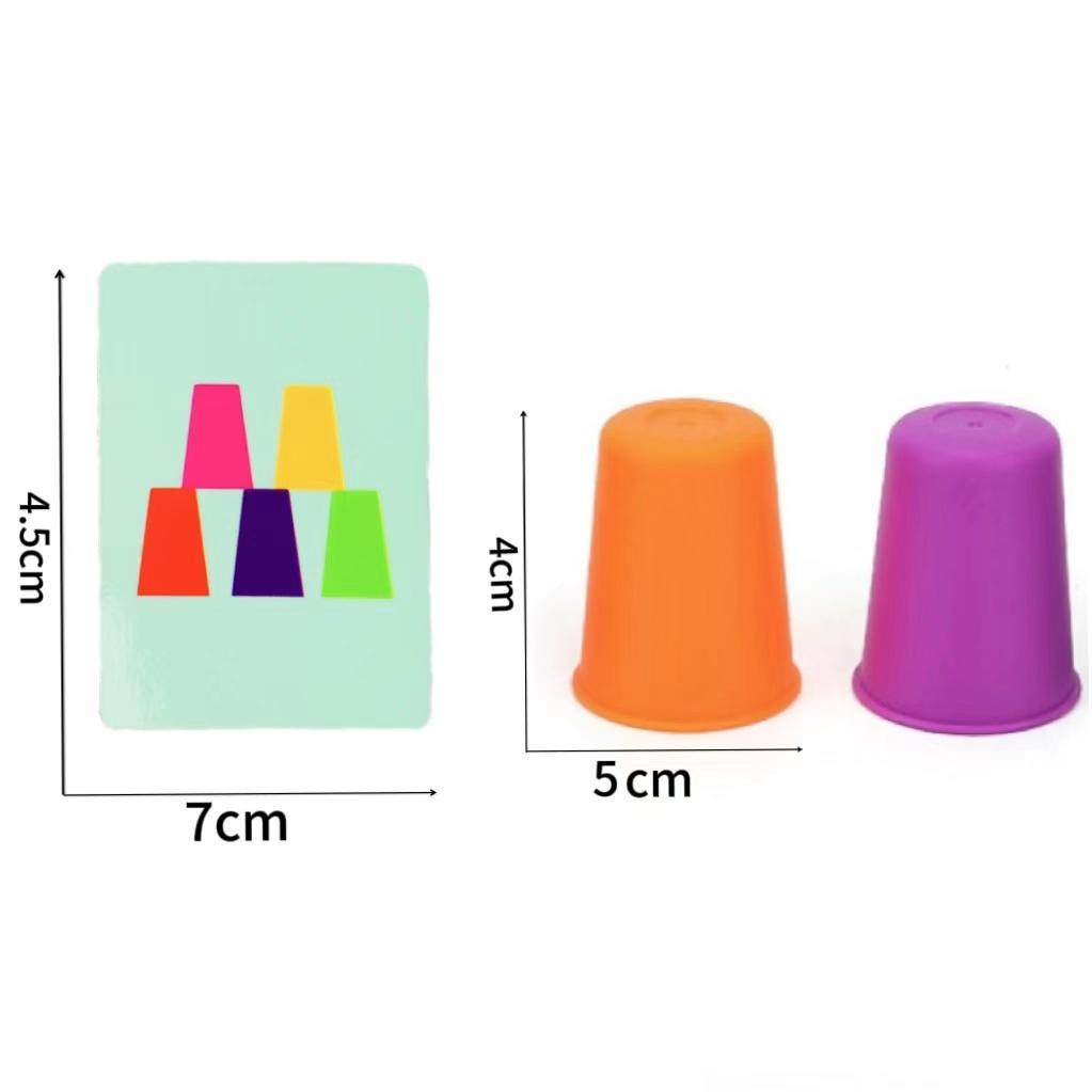 Montessori Plastic 10 Stacked Cups Game (Cup*10) - Unisex Non-Toxic Safe Washable Stress Relief Toy for Kids >3 Years Old, with Paper Game System & Cards, Aiding Intellectual Enlightenment, Color Recognition, Logic Training Montessori Plastic 10 Stacked Cups Game (Cup*10) - Unisex Non-Toxic Safe Washable Stress Relief Toy for Kids >3 Years Old, with Paper Game System & Cards, Aiding Intellectual Enlightenment, Color Recognition, Logic Training