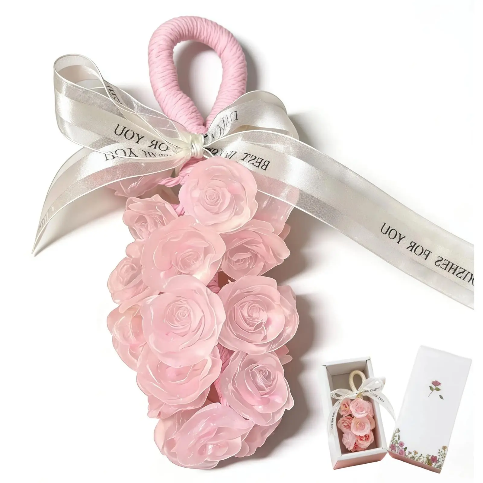 Crystal Rose Cold Process Moisturizing Soap Cleansing 250g, Handmade Pure Rose Skincare, Body Care, Natural Aromatherapy, Scented Soaps, Long-Lasting Scent, Perfect Gift for Friends, Valentine's Day
