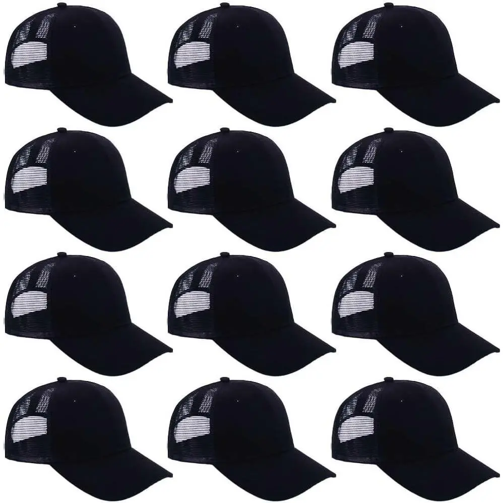 12 Pack Mesh Trucker Hats, Bulk Baseball Caps for Men and Women, Wholesale Trucker CapsGift