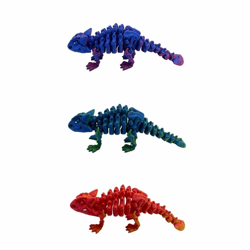 3D Printed Dinosaur World Set with Movable Ankylosaurus, Perfect for Home Decor, Office Desk Ornament, Holiday Party Decoration Dinosaur Figurine