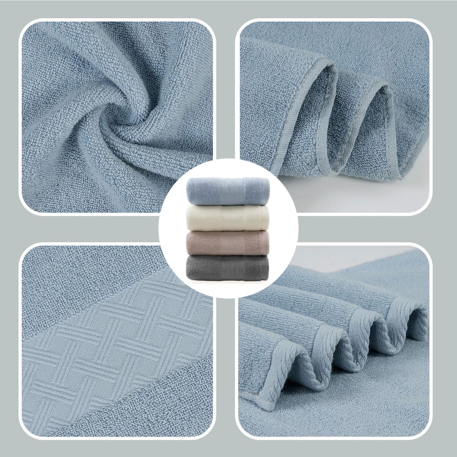 4 Pack Thicken Soft Cotton Hand Towels, Highly Absorbent Quick Dry Towel for Bathroom Kitchen Gym Home Spa Hotel