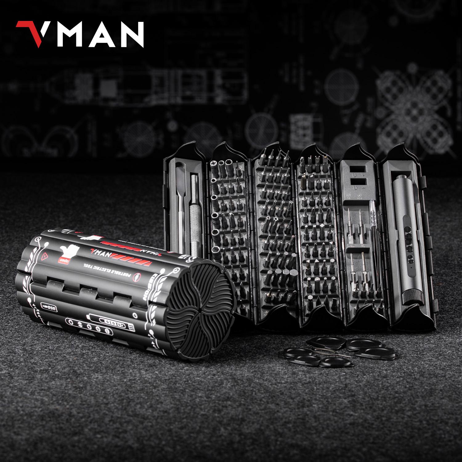 138 in 1 Precision Screwdriver Tool Set, Electric High Magnetic Screwdriver Tool for Repair, Magnetic Power Tools Set, Power Tool Compatible Hardware, Tool Kit, Heavy Duty, Cordless Metal Tool Box