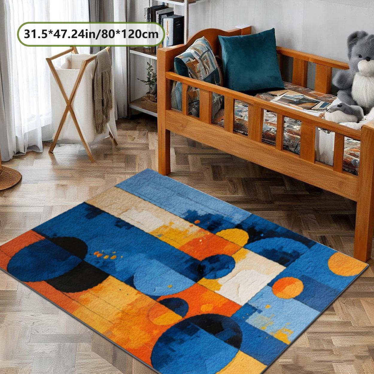 Velvet soft and comfortable patterned printed carpet, suitable for multiple scenarios, available in various sizes, soft and non-shedding, Modern Abstract Rug, Modern Geometric Rug, Home Decor Rugs, Boho Graphic Rug, Contemporary Rugs