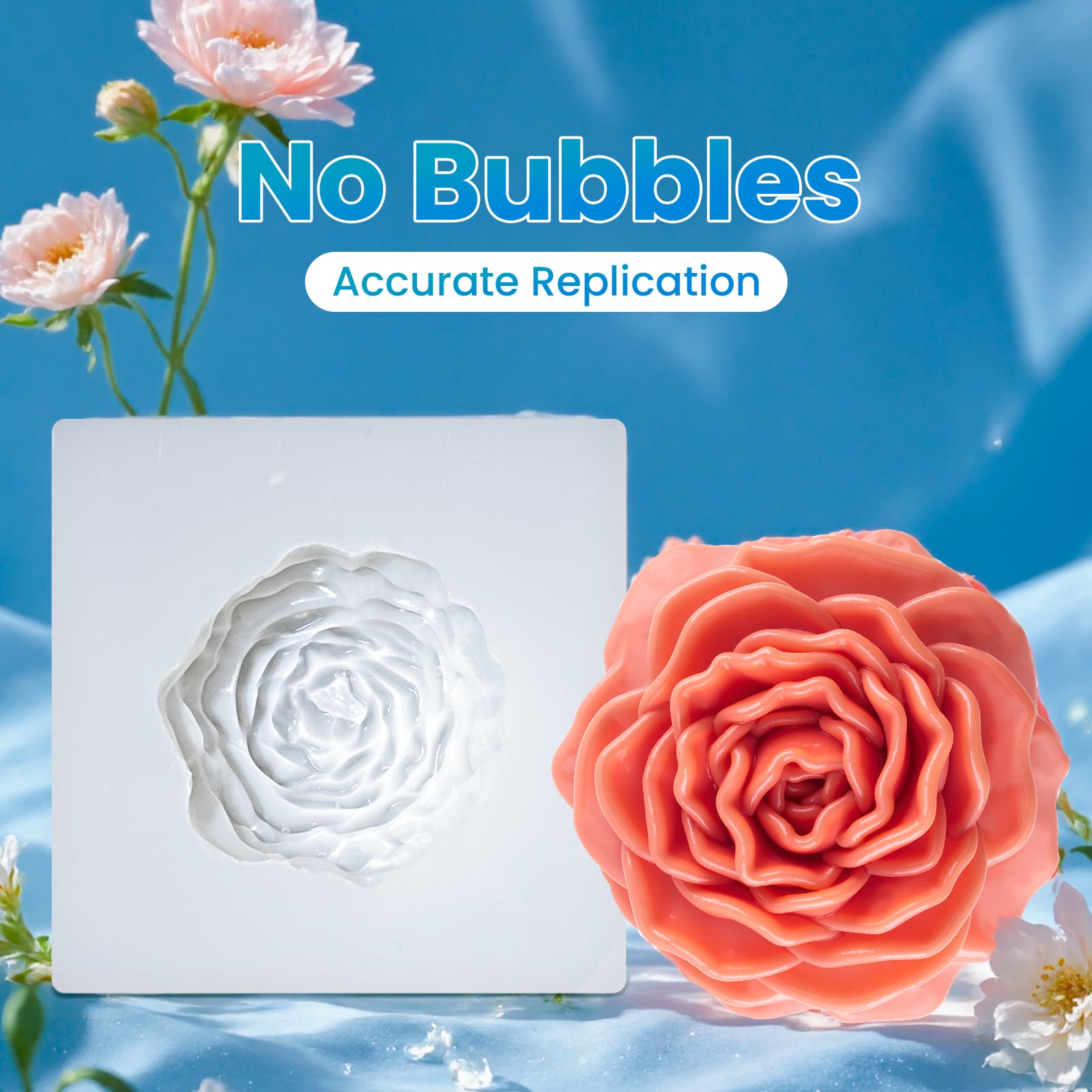 Silicone Mold Making Kit 72oz, 20A Non-Toxic Platinum Silicone Rubber for Mold Maker, Beginners, Ideal Liquid Silicone for Casting Resin, 3D Molds, 1:1 Mixing by Weight, Translucent - LET'S RESIN