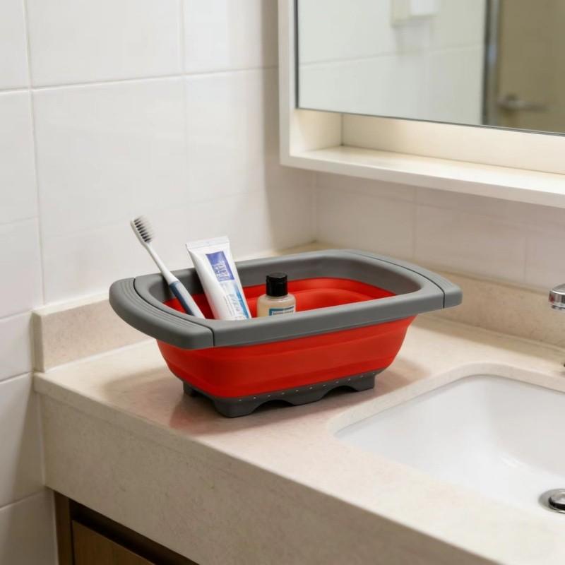 Multifunctional Expandable Folding Draining Basket, Laundry Filter, Kitchen Sink Strainer and Kitchen Sink Drainage Solution, Ideal for Outdoor Camping Use