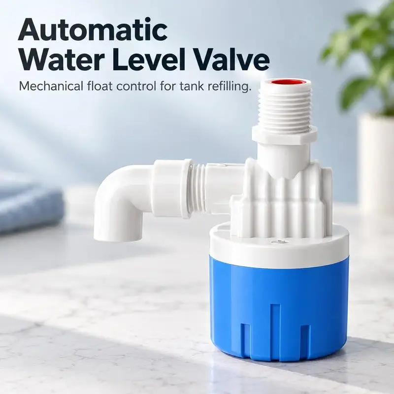 Automatic Water Level Control Valve, Mechanical Float Valve for Water Tank, No Electricity Required, Auto Shut Off Float Valve for Pond, Aquarium, Rain Barrel & Water Storage Tank.