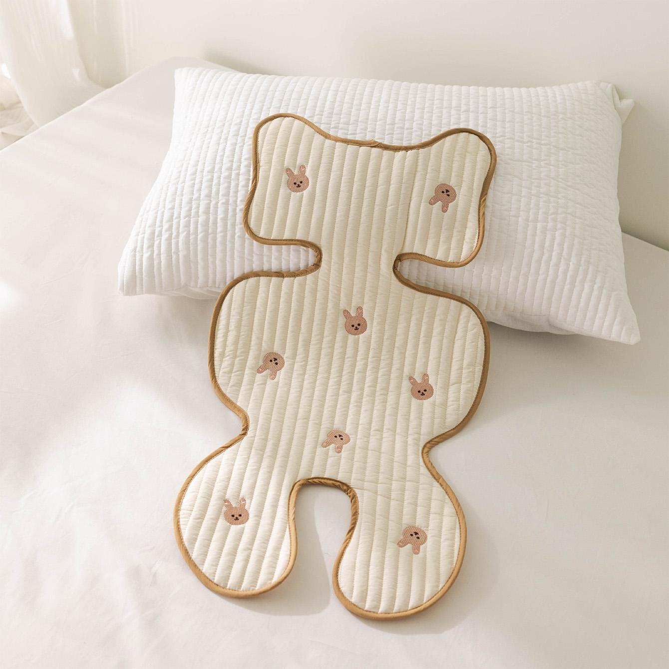 Breathable Stroller Seat Cushion, Comfortable Fabric Baby High Chair Backrest Pad, Portable Infant Carrier Mat for Summer Travel