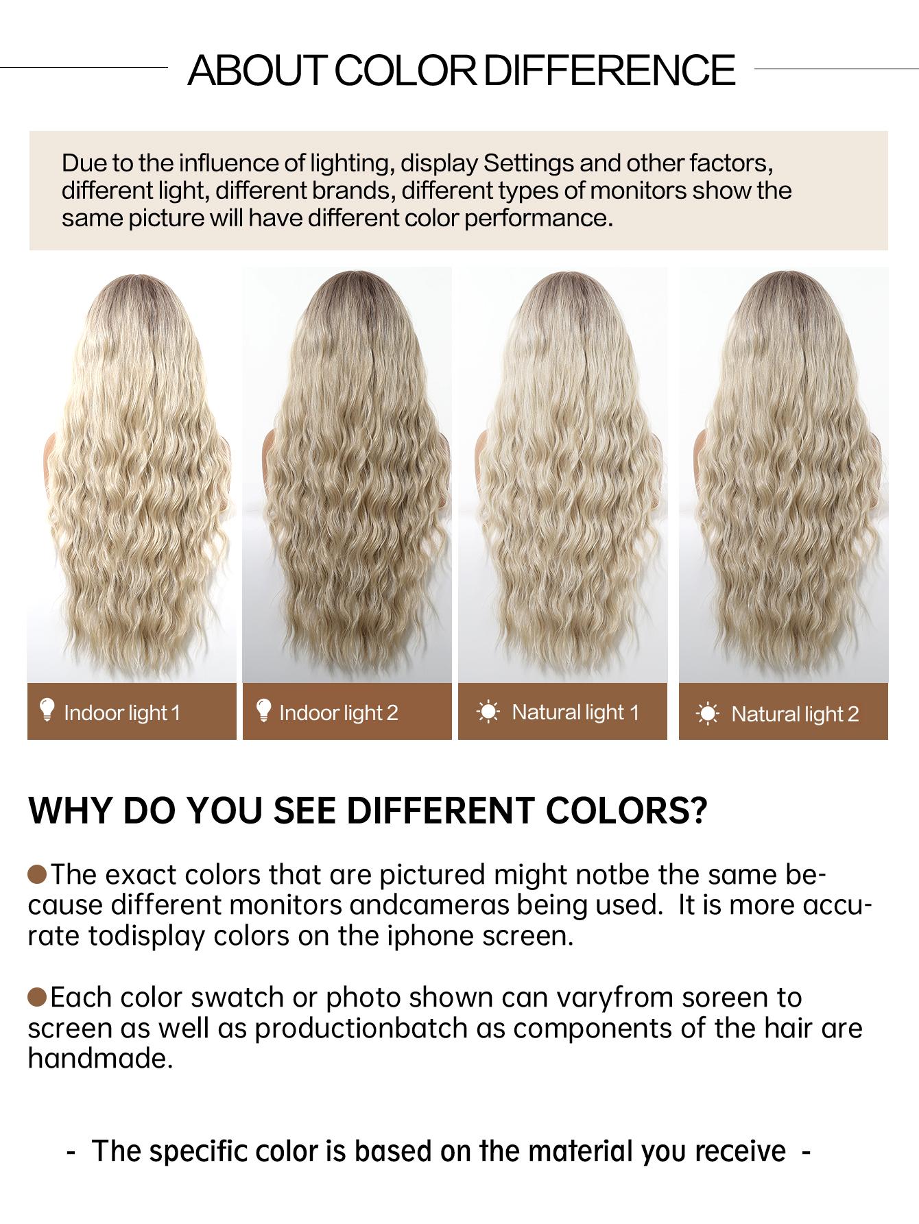 Topshe 13x6 Gradient Lace Front Wig, Long Wavy Style, Beach Wave Wig, Smooth Texture, Natural Hairline, Breathable High-Definition Lace, Heat Resistant, HD Lace Front, Natural Looking Wigs