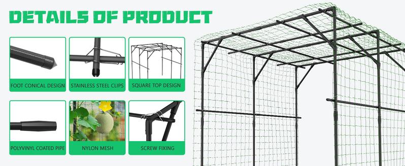 Lilypelle Extra Tall Garden Arch Trellis for Climbing Plants Outdoor, 79" / 87" H Metal Arbor Plant Support Trellis Archway for Yard Lawn Garden