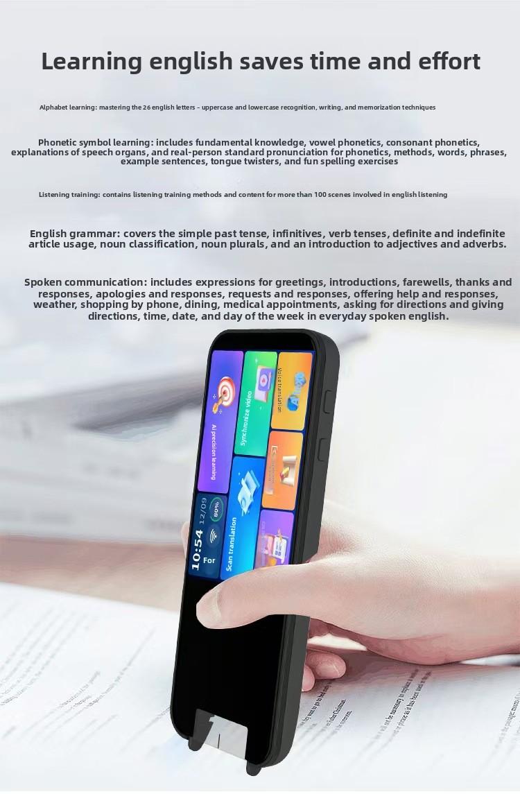 Large Screen Offline Scanning Pen Chinese English Japanese Korean Translator 9 Subjects Sync Reading Pen