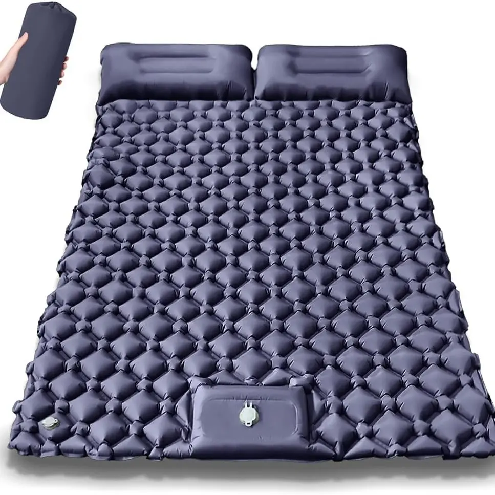 Portable Chill Zone Inflatable Camping Sleeping Pad with Built in Pump & Pillow, Ultralight Waterproof Self Inflating Mat for Camping Backpacking Hiking Camping Pads for Sleeping