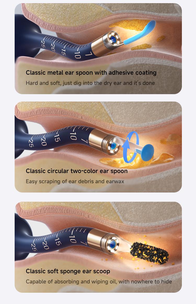 【For Pros】Smart Ear Cleaning Tool, 1 Box Ear Wax Removal Tool with 12pcs Tip, Portable Ear Wax Cleaner, Ear Wax Cleaning Kit, Ear Waxing Cleaning,  Ear Wax Removal Kit Earwax Remover ear wax removal tool
