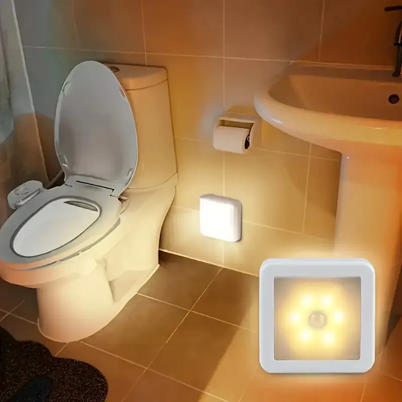 LED Motion Sensor Night Light, Smart Pir Sensor, Auto On/off, Energy Saving, Aaa Battery Powered, Easy Install, Bathroom, Bedroom, Hallway, Staircase, Cabinet, Garage