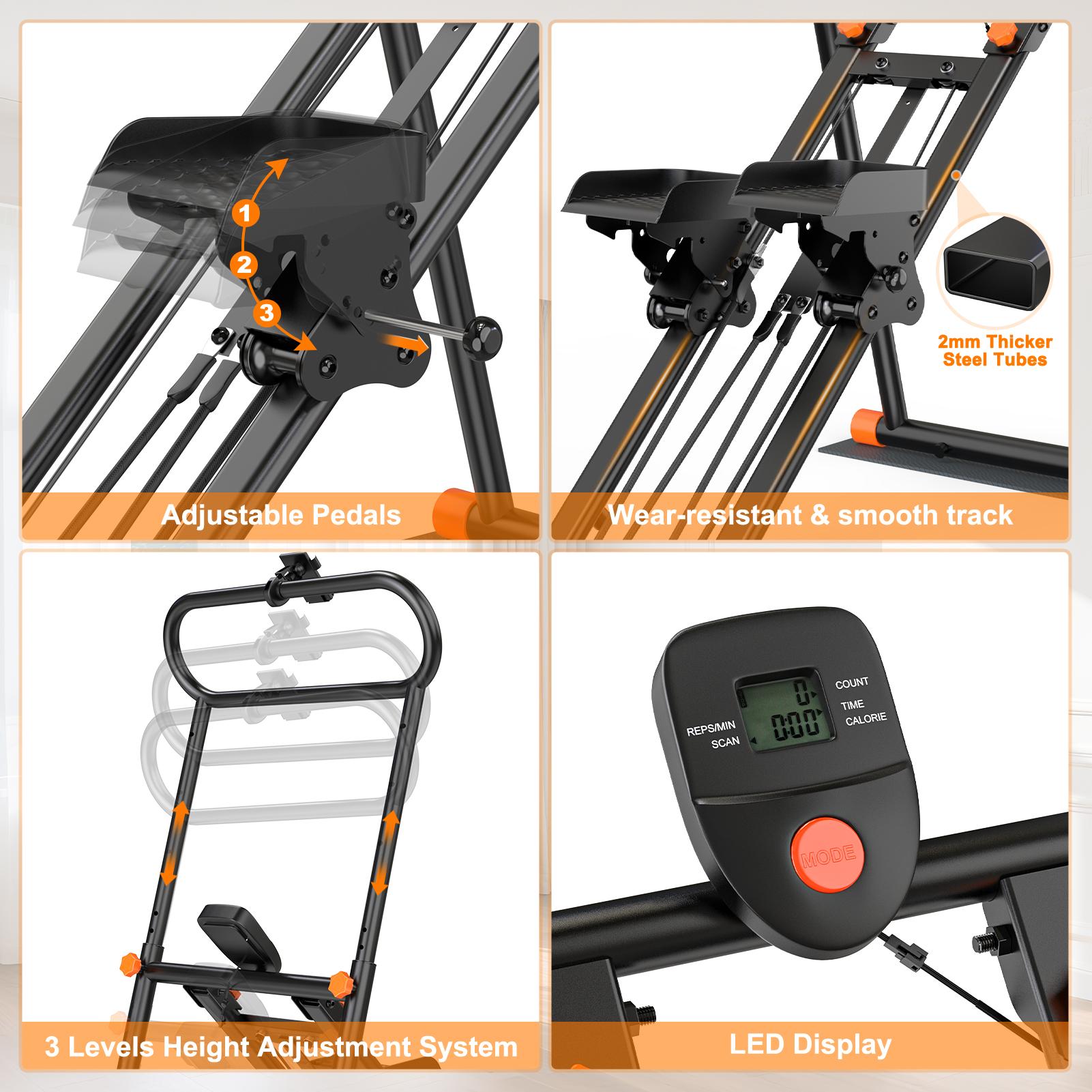 Stair Stepper for Exercise at Home, Vertical Climber for Home Gym with Adjustable Pedals & LCD Display, Maquina Para Hacer Ejercicio En Casa, Cardio Exercise Machine