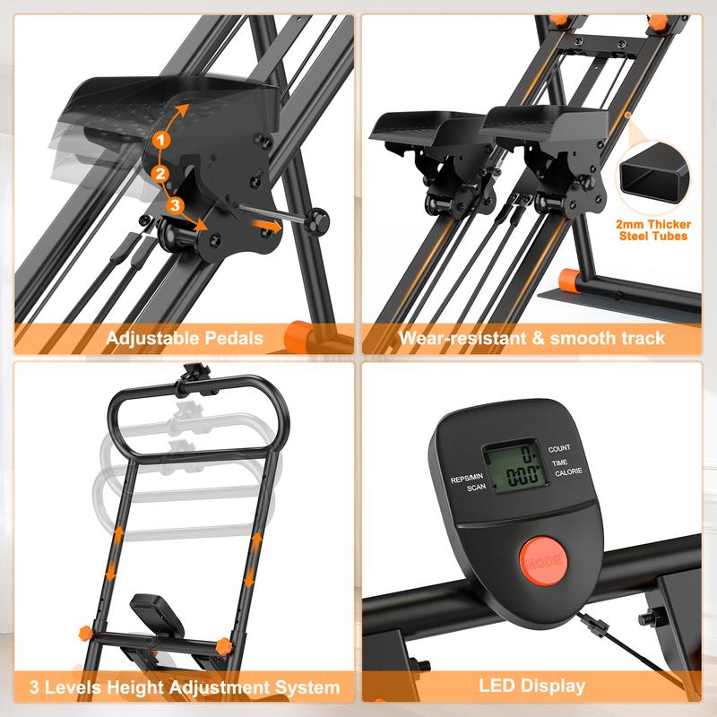 Stair Stepper for Exercise at Home, Vertical Climber for Home Gym with Adjustable Pedals & LCD Display, Maquina Para Hacer Ejercicio En Casa, Cardio Exercise Machine