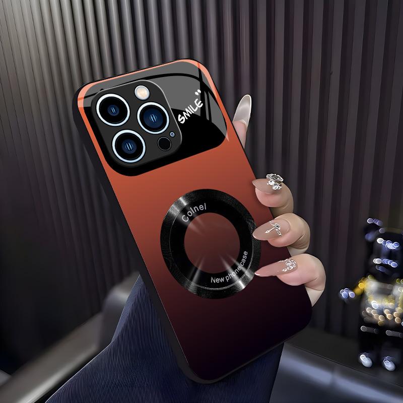 Elevate your iPhone game with our Gradient Window MagSafe Case!  Built-in magnetic ring fits  MagSafe chargers & accessories perfectly. Shockproof design keeps your phone safe, while the trendy gradient colorway matches every outfit.666