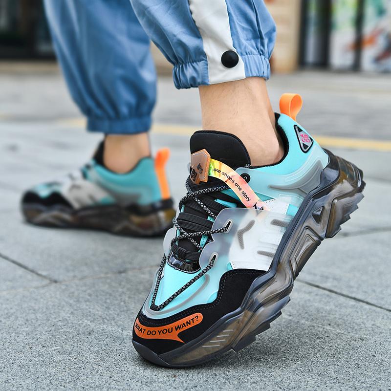 Men's Popcorn Sole Shoes, Lightweight Shock Absorption, All-Season Sport Casual Sneakers, Comfortable and Versatile Footwear