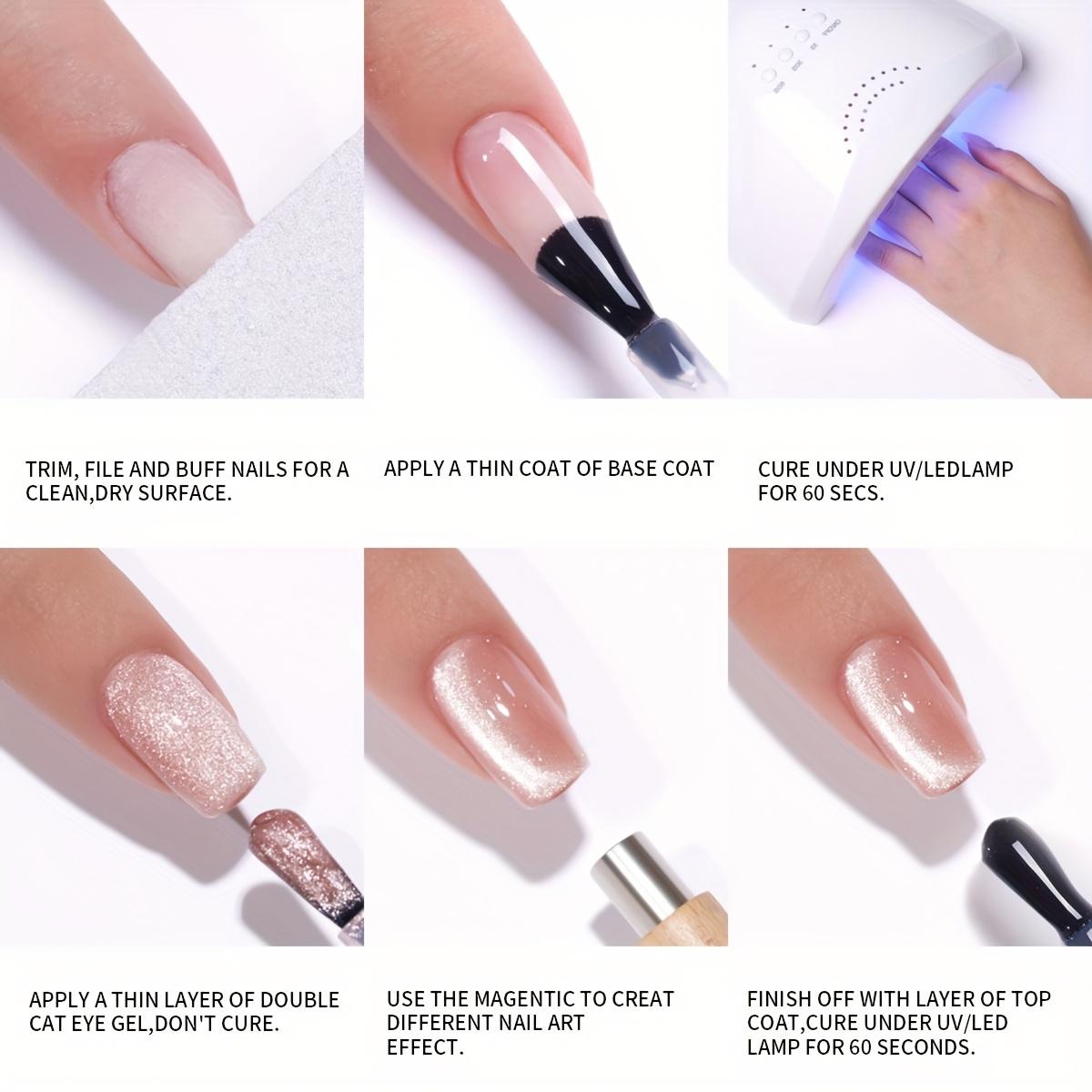 【LIVE】6PCS*15ML Light Luxury Coffee Cat Eye Gel Super Bright Cat Eye Nail Gel Polish for DIY Nail Art High-Density Glitter Long-Lasting Unscented Alcohol-Free