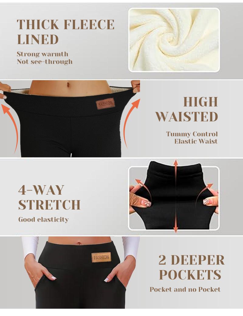 4pcsWomen's Solid High Waist Thermal Lined Sports Leggings, Casual Comfy Breathable Skinny Pants for Yoga Gym Workout Running, Ladies Sportswear for All Seasons, Women's Tight Pants Women'S Tight Pants, Tummy Control