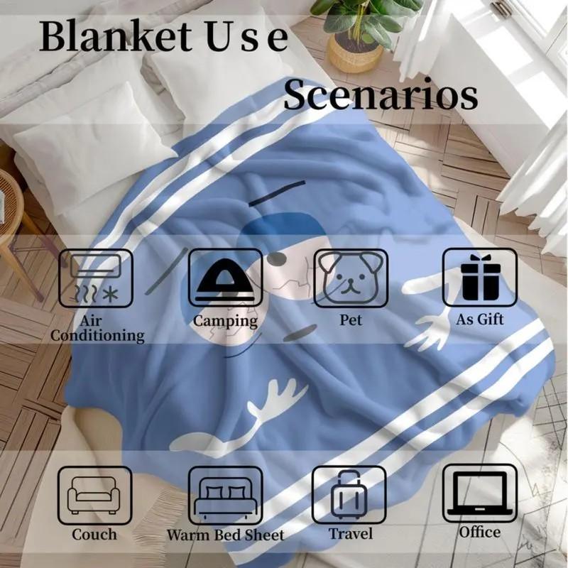 Cartoon Pattern Soft Blanket, 1/2 Counts Casual Throw Blanket, Air-Conditioned Room Blanket, Warm Nap Blanket for Home & Office