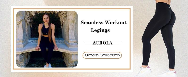 AUROLA  3 Pieces Pack Set Dream Collection Workout Leggings for Women High Waist Seamless Scrunch Athletic Running Gym Fitness Active Pants