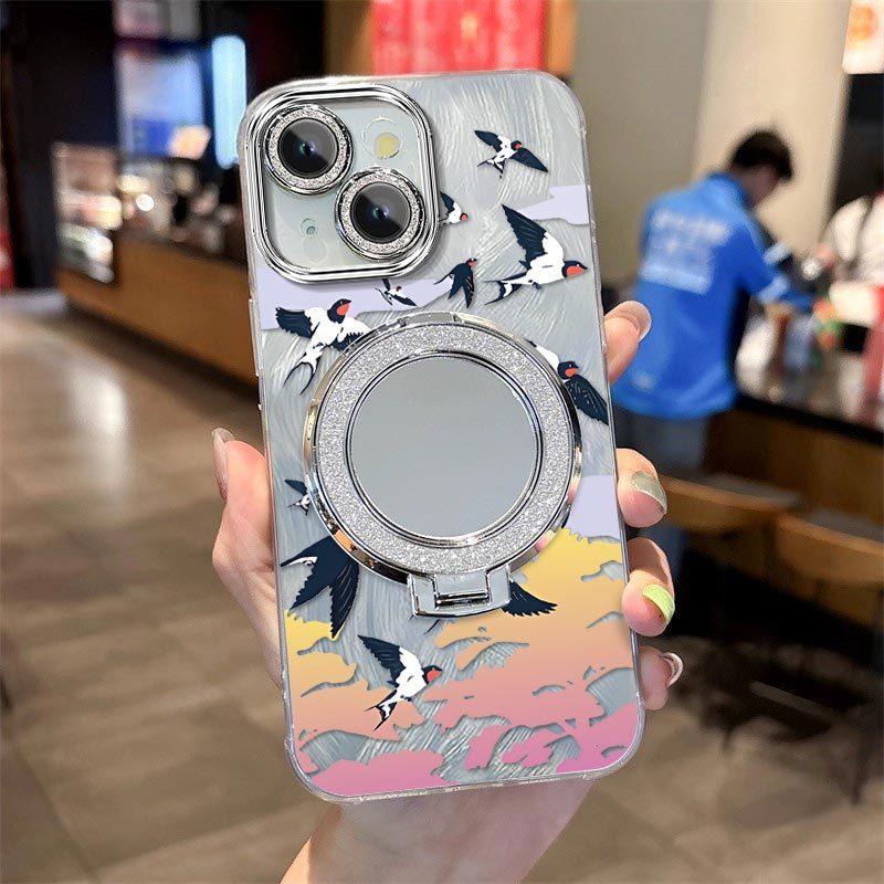 1 Piece A beautiful sky With circular bracket Pattern Protection Suitable For iPhone 14 PlusPhone Cases iPhone 14 Plus Comfortable feel Case Featuring Shockproof For Fashion