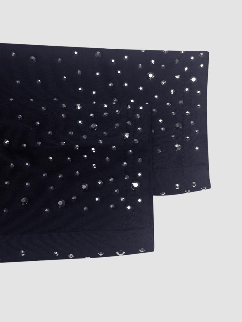 Women's Plain Long Sleeve Blazer Jacket, Elegant Water Drill Decoration, Stylish Business Casual Outerwear for Women