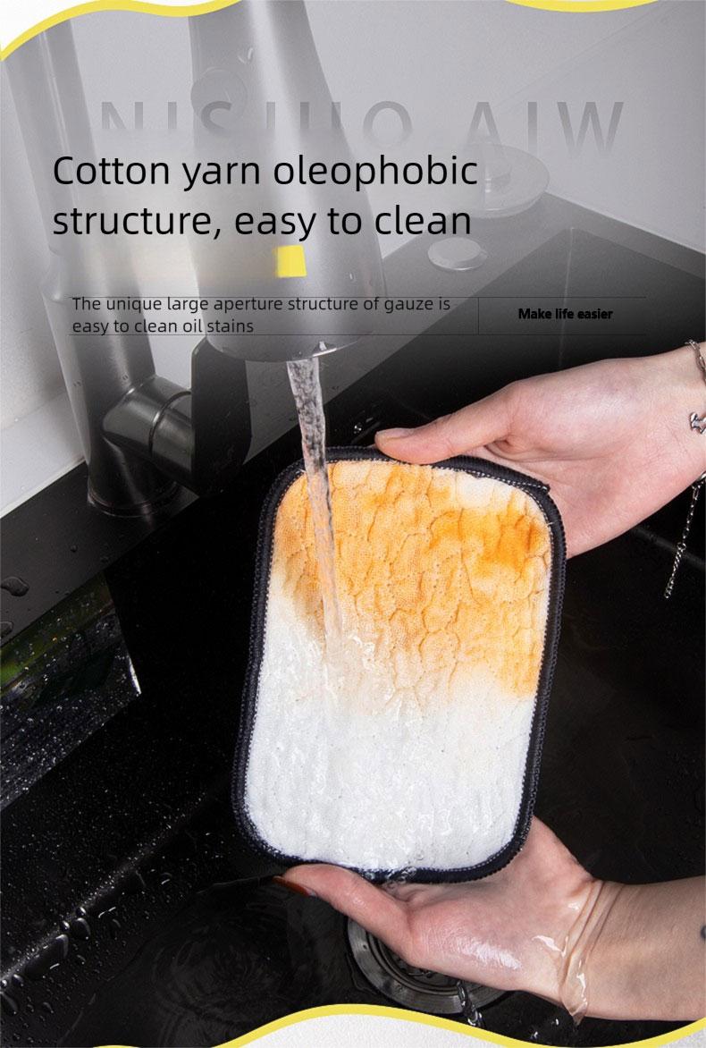 PSOS Multipack Multipurpose Non-Scratch Wire Dishcloths 5Pcs Silver 2-Layer Reusable Dishwashing Rags for Wet & Dry Use Sinks Pans Dishes Fathersdaygift Set