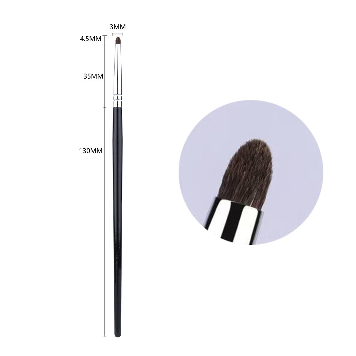 Detail Eye Shadow Brush, Makeup Brush for Smudge Eyeliner, Horse Hair Round Head, Precise Eyeshadow Makeup Tool, 1pcs