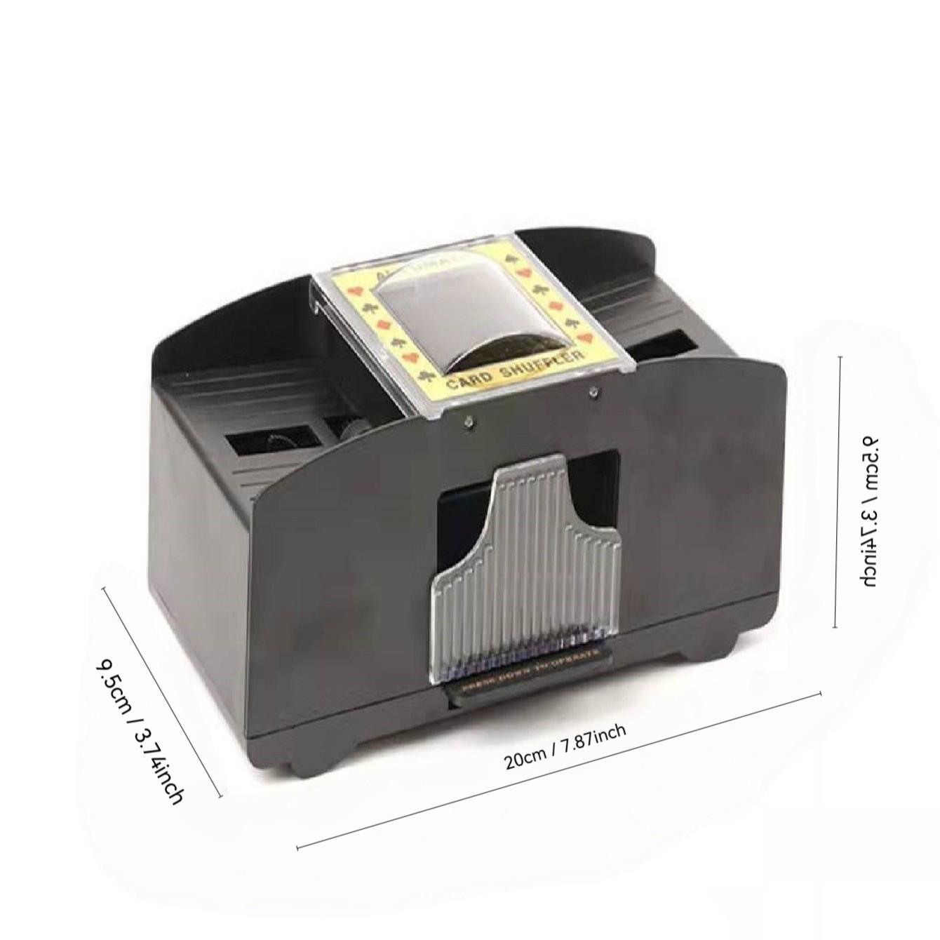 Automatic Shuffling Machine with Battery, Poker Card Dealer, Compatible with 2/4/6 Decks, Requires 4 Aa Batteries, Ideal for Gaming