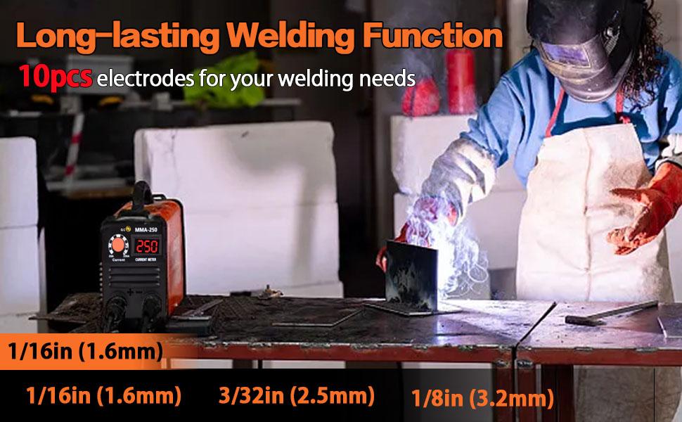 GNI Super Mini Stick Welder Machine,110V 250A ARC Portable MMA Welding Machine for Beginners,Welding Machine with 10pcs Welding Rod Tools,IGBT Inverter Welder,Hot Start Arc Force Anti-stick (Orange) GNI Super Mini Stick Welder Machine,110V 250A ARC Portable MMA Welding Machine for Beginners,Welding Machine with 10pcs Welding Rod Tools,IGBT Inverter Welder,Hot Start Arc Force Anti-stick (Orange)