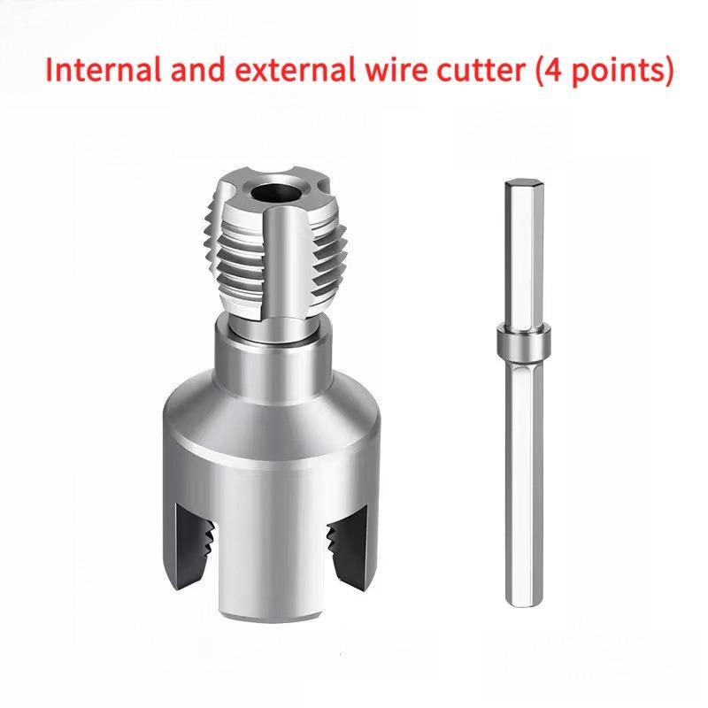 Professional Integrated Pipe Threading Tool Set, Internal & External Thread Maker for Ppr/PVC Pipes, Fits Multiple 1/2", 3/4", 1" Pipes, Works with Electric Drills