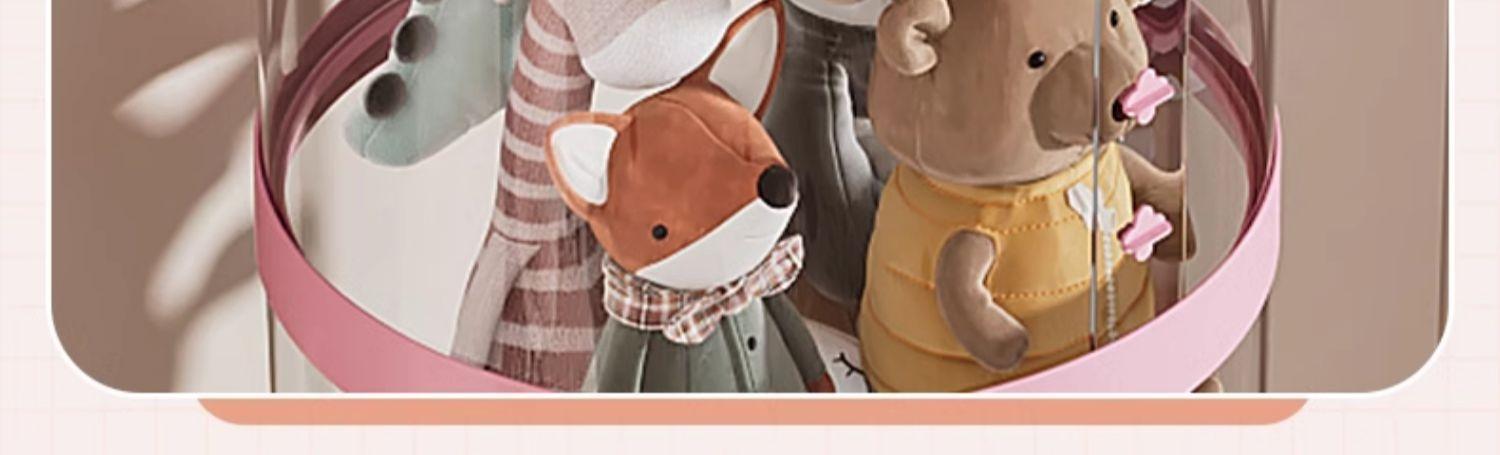 Miniature Figure Display Box Storage Box, Transparent Storage Rack for Small Collectibles and Plush Characters with Stackable Design