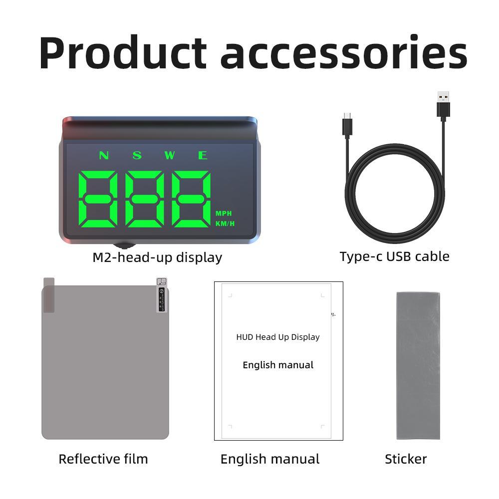 Windshield Speedometer Projector, Universal Car 3.5 Inch Hud, GPS Digital Speed, Compass Direction, Time, Speed Warning, Mileage, Driving Time, Car Smart Display