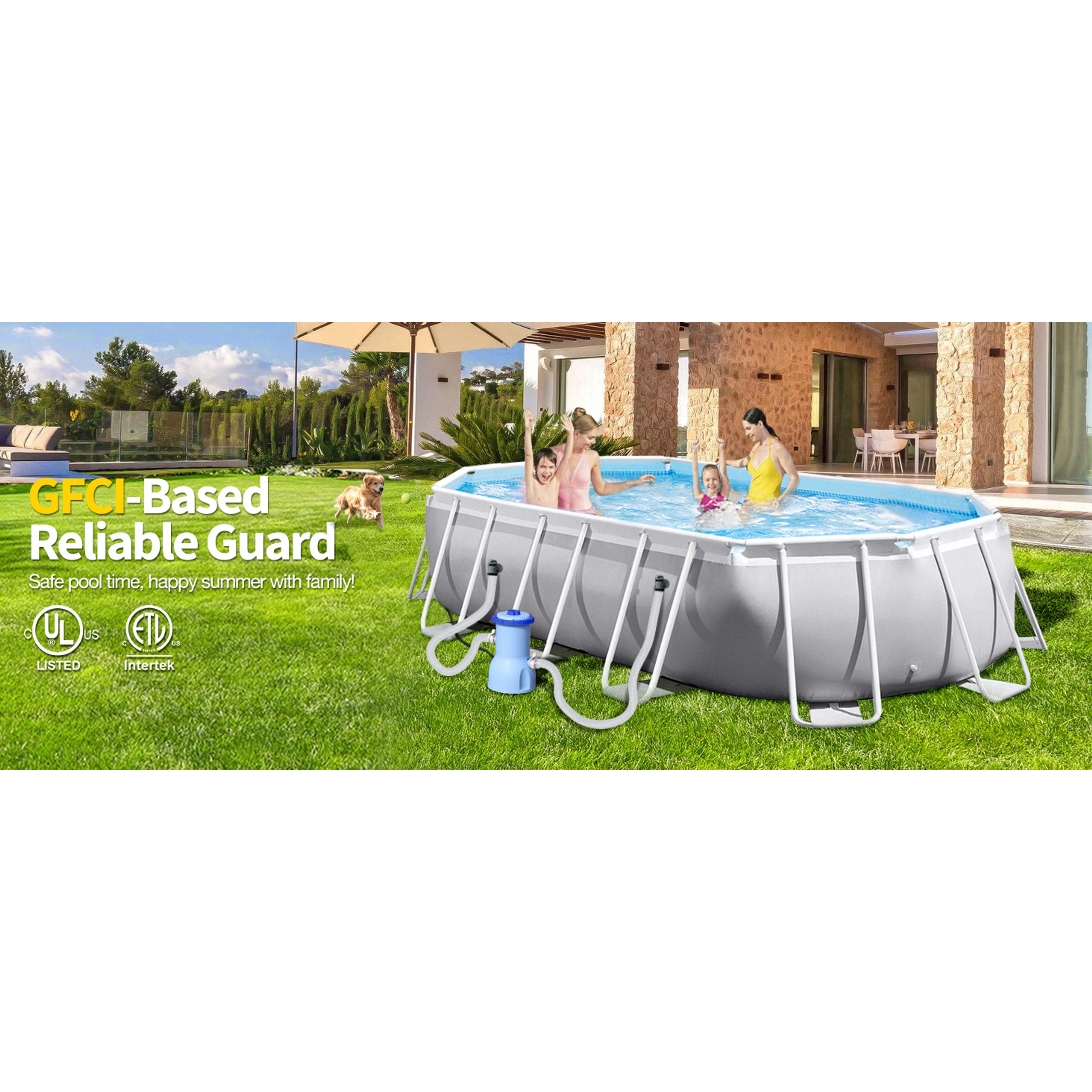 2026 Improved 530 GPH Small Pool Filter Pump | ETL Certified Cartridge Filter Pump for Above Ground Pools | Water Circulation System- Quickly Remove Debris, Enhance Crystal-clear Pool Water